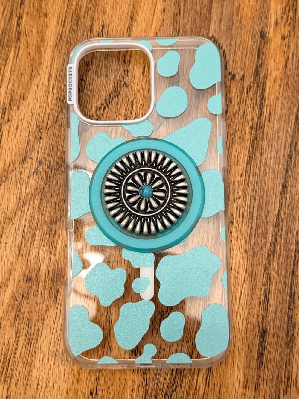 Ella Langley PopSocket Turquoise Phone Case w/ Decorative Western Style PopGrip